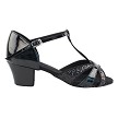 C6016 Black Sparkle & Black Patent with 1.6" medium heel in the photo 
