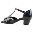 C6016 Black Sparkle & Black Patent with 1.6" medium heel in the photo 