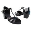 C6016 Black Sparkle & Black Patent with 1.6" medium heel in the photo 