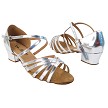 1670C Silver Leather with 1.5" Medium Heel in the photo 