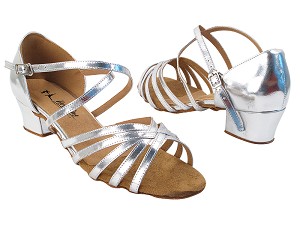 1670C Silver Leather with 1.5" Medium Heel in the photo 
