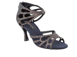 CD3027 Black with 3" Flare heel in the photo 
