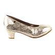 CD5013DB Gold Leather with 2" Medium Heel in the photo 