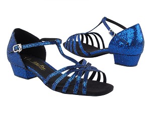 1612FT Dark Blue Scale with 1" Flat Heel in the photo 