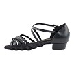 1670FT Black Leather with 1" Flat Heel in the photo 