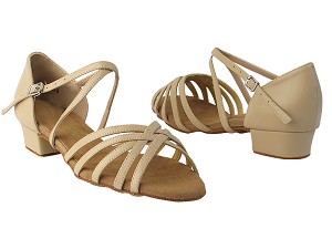 1670FT Tan Leather with 1" Flat Heel in the photo 