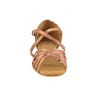 1670FT Tan Satin with 1" Flat Heel in the photo 