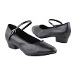 1682FT Black Leather with 1" Flat Heel in the photo 