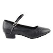 1682FT Black Leather with 1" Flat Heel in the photo 
