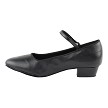 1682FT Black Leather with 1" Flat Heel in the photo 
