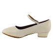 1682FT Light Beige Leather  with 1" Flat Heel in the photo 