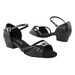 1720FT Black Leather with 1" Flat Heel in the photo 