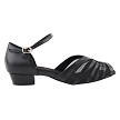 2719FT Black Leather_Black Mesh with 1" Flat Heel in the photo 