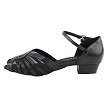 2719FT Black Leather_Black Mesh with 1" Flat Heel in the photo 