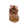 5008FT Tan Satin with 1" Flat Heel in the photo 