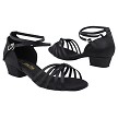 6005FT Black Satin with 1" Flat Heel in the photo 