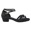 6005FT Black Satin with 1" Flat Heel in the photo 