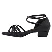 6005FT Black Satin with 1" Flat Heel in the photo 