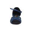 6027FT Blue Glitter Satin_Black Mesh with 1" Flat Heel in the photo 
