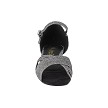 6030FT Black Glitter Satin with 1" Flat Heel in the photo 