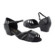 6030FT Black Leather with 1" Flat Heel in the photo 
