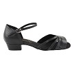 6030FT Black Leather with 1" Flat Heel in the photo 