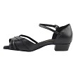 6030FT Black Leather with 1" Flat Heel in the photo 