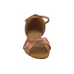 6030FT Tan Satin with 1" Flat Heel in the photo 