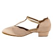 6819FT Flesh Satin with 1" Flat Heel in the photo 