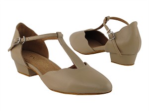 6819FT Tan Leather  with 1" Flat Heel in the photo 