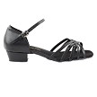 802FT Black Leather with 1" Flat Heel in the photo 