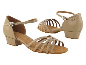 802FT Tan Leather with 1" Flat Heel in the photo 