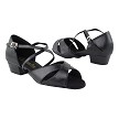 803FT Black Leather with 1" Flat Heel in the photo 
