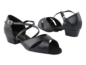 803FT Black Leather with 1" Flat Heel in the photo 