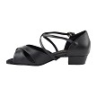 803FT Black Leather with 1" Flat Heel in the photo 