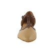 9627FT Beige Brown PU_Coffee Brown PU Trim with 1" Flat Heel in the photo 