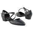 9691FT Black Leather with 1" Flat Heel in the photo 