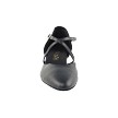 9691FT Black Leather with 1" Flat Heel in the photo 