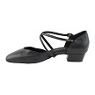 9691FT Black Leather with 1" Flat Heel in the photo 
