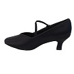 S9138 Black Satin with 2" Slim Heel in the photo 