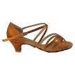 S9216 Copper Tan Satin with 1.2" Cuban Heel in the photo 