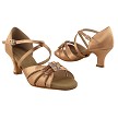 S92307 Tan Satin with 2" slim heel in the photo 