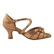S92307 Tan Satin with 2" slim heel in the photo 
