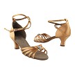 S92311 Tan Satin 2_inch  with 2" Cuban Heel in the photo 