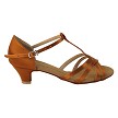 S9235 Copper Tan Satin with 1.2" Cuban Heel in the photo 