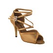 2630LEDSS Brown Satin with 3.5" Stiletto Heel in the photo 