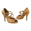 2828LEDSS Brown Satin with 3.5" Stiletto Heel in the photo 