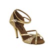 2829LEDSS Gold Sparklenet_Snake Gold Trim with 3.5" Stiletto Heel in the photo 