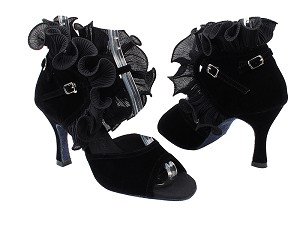 SERA7013 Black Velvet with 3" heel in the photo 