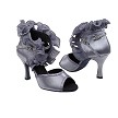 SERA7013 Silver Grey Satin with 3" heel in the photo 